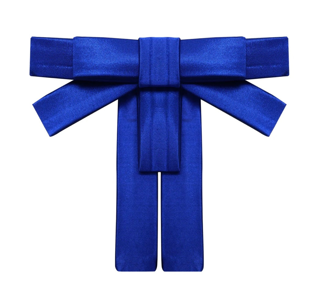 Nodress royal blue bow brooch