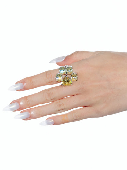 fomulo pixel diamond emoticon ring Paw