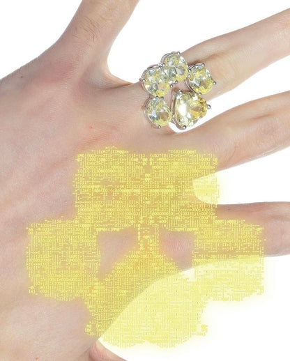 fomulo pixel diamond emoticon ring Paw
