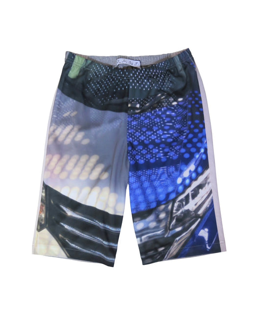 dot car print short pants