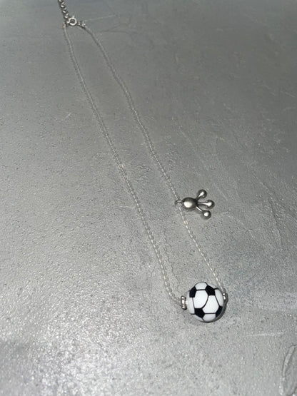 fomulo football crystal beads necklace