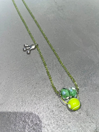 fomulo tennis crystal beads necklace