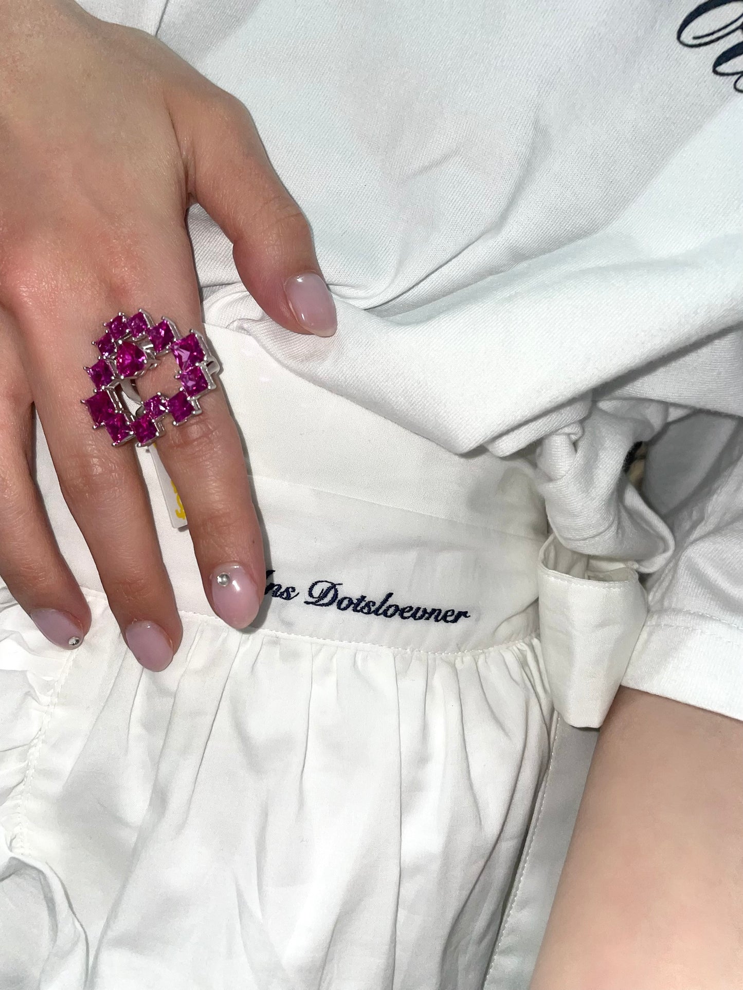 fomulo pixel diamond emoticon ring heart