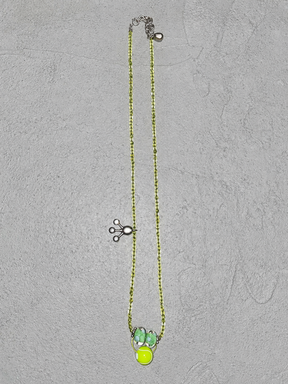 fomulo tennis crystal beads necklace