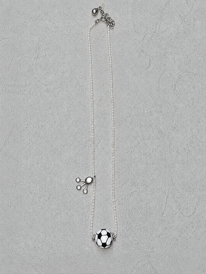 fomulo football crystal beads necklace