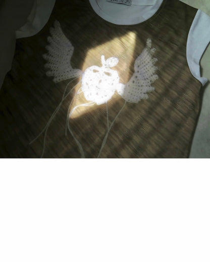 apple angel short sleeve top