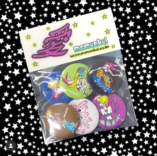 MOMENTEL badge(6pieces set)