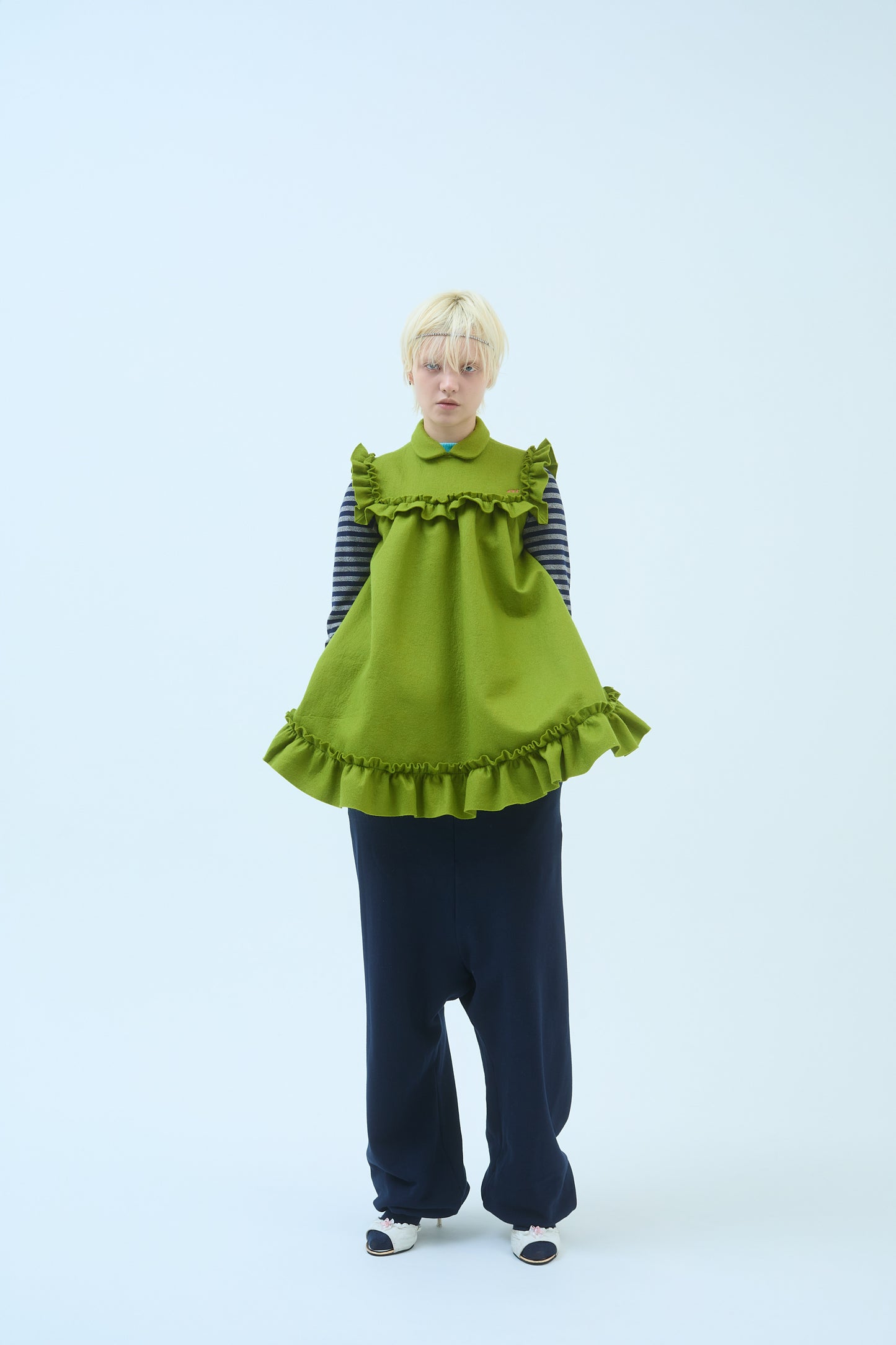 CHILDHOOD FRILLED-MINI DRESS