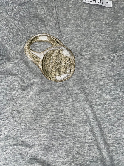 coin and ring embroidery patch top