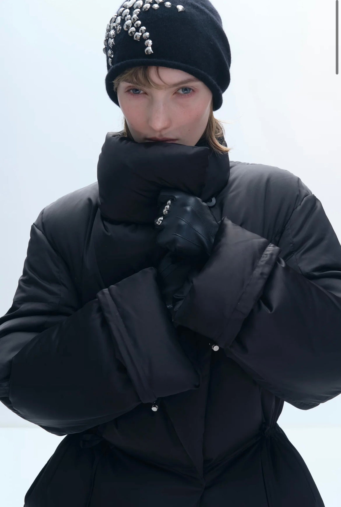 Starfish Silver Diamond Embellishment Beanie