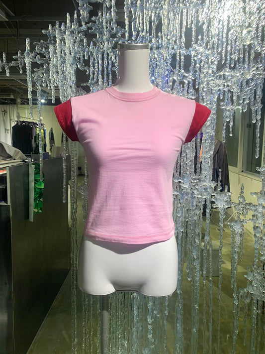 ファッションAns Dotsloevner shoulder top ピンク